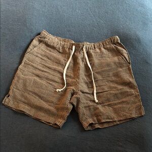 Alex Crane Linen Men's Striped Shorts